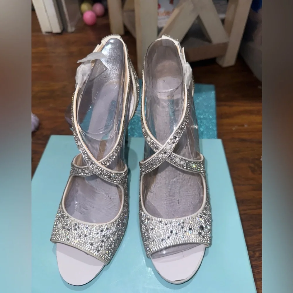 Betsy Johnson Blue heels - Picture 2 of 8